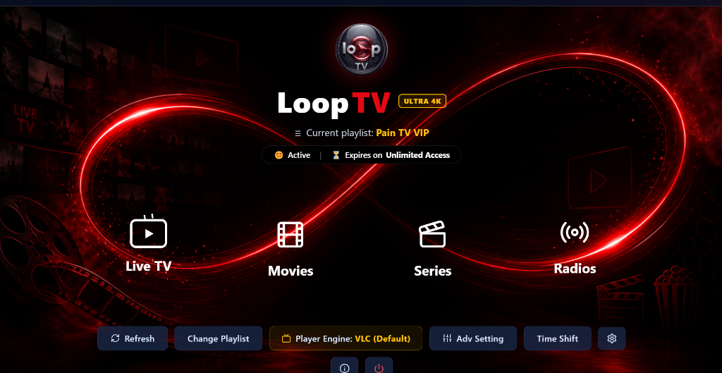Loop TV Home Interface